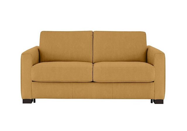 Nicoletti - Alcova 2 Seater Fabric Sofa Bed with Box Arms - Flambe Ocre