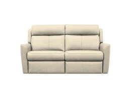 G Plan - Wren 2 Cushion 3 Seater Leather Sofa - No Recliner - Cambridge Stone