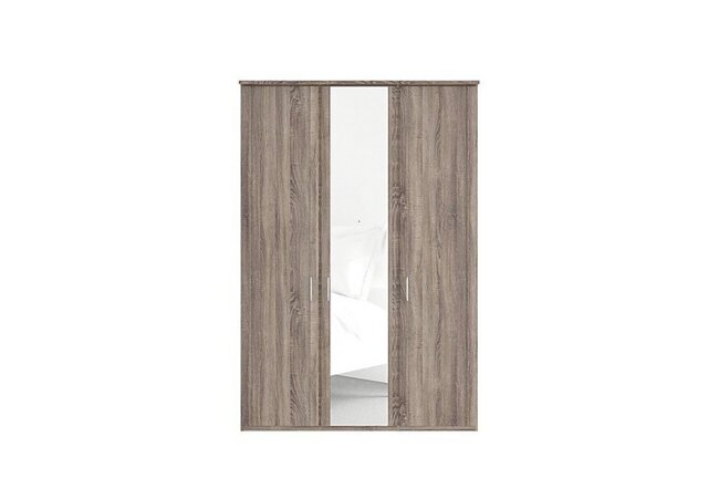 Wiemann - Oxford 3 Door Hinged Wardrobe with Mirror - Rustic Oak