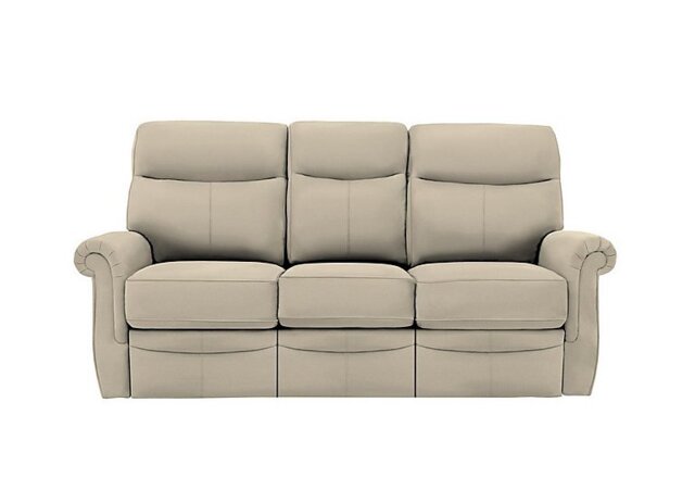 G Plan - Avon 3 Seater Leather Manual Recliner Sofa - Oxford Mushroom