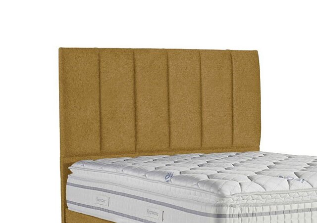 Sleepeezee - Spire Floor Standing Headboard - Super King - Tweed Mustard