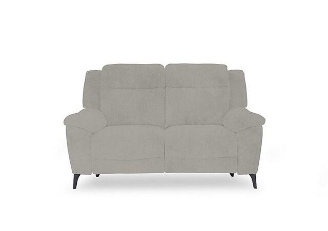 Panache Fabric 2 Seater Power Recliner Sofa with Power Headrests and Heated Seats - Opulence Silver