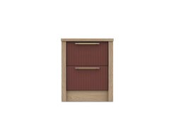 London Bedrooms - Chelsea 2 Drawer Bedside Cabinet with Gold Handles