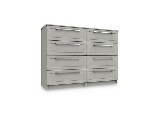 London Bedrooms - Bexley 8 Drawer Chest - Light Grey