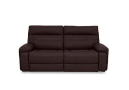 Cinemax Leather 3 Seater Power Recliner Sofa with Power Headrests - Burgundy