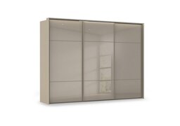 Rauch - Haven 310cm 3 Door Slider Wardrobe with Glass Doors and Lights