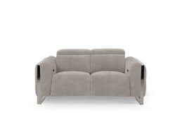 Gisella Fabric 2 Seater Power Recliner Sofa with Power Headrests - Dexter Ivory