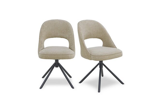 Tiber Pair of Swivel Dining Chairs