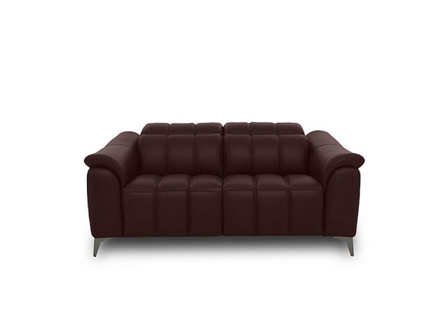 Angelo Leather 2 Seater Sofa - Burgundy