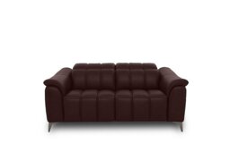 Angelo Leather 2 Seater Sofa - Burgundy