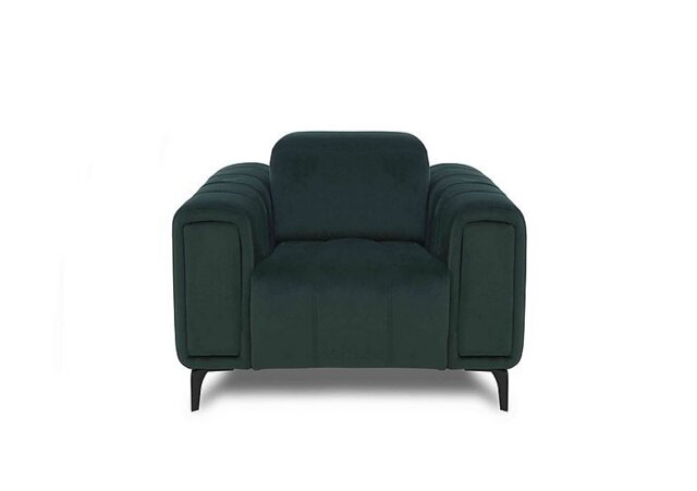 Elphaba Fabric Chair with Storage Arms - Bottle Green