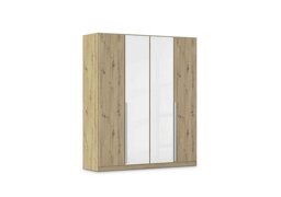 Rauch - Freja 181cm 4 Door Hinged Decor Wardrobe With Glass Doors