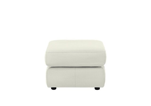 G Plan - Avon Leather Storage Footstool - Oxford Chalk