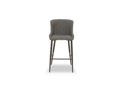 Hanoi Faux Leather Bar Stool - Slate Grey