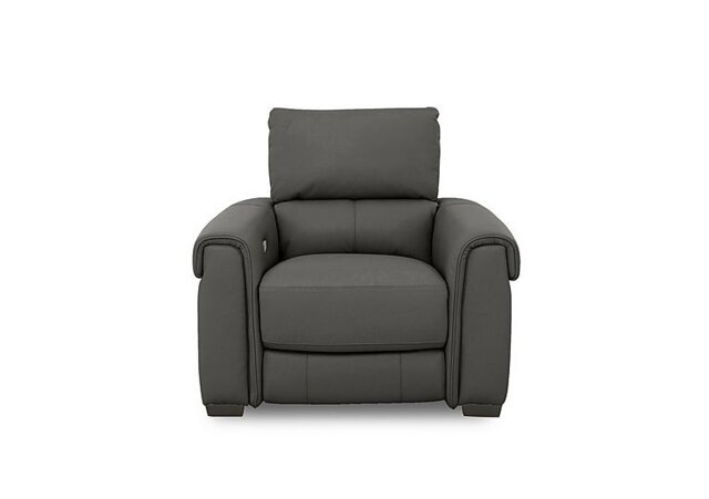 World of Leather - Nixon NC Leather Power Recliner Chair - Charcoal Grey
