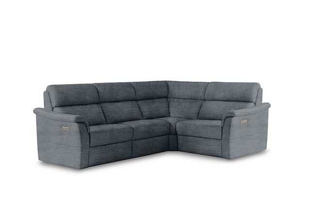 Nicoletti - Bella Small Fabric Power Recliner Corner Sofa with Power Headrests and Power Lumbar