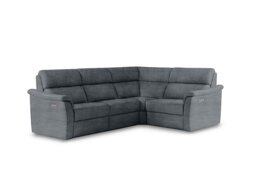 Nicoletti - Bella Small Fabric Power Recliner Corner Sofa with Power Headrests and Power Lumbar