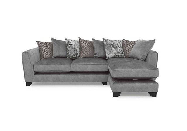 Mariah Fabric Scatter Back Right Hand Facing Chaise End Sofa - Dapple Silver