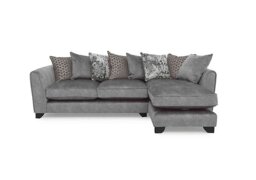 Mariah Fabric Scatter Back Right Hand Facing Chaise End Sofa - Dapple Silver
