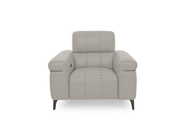 World of Leather - Homestage NC Leather Power Recliner Chair with Power Headrest - Feather