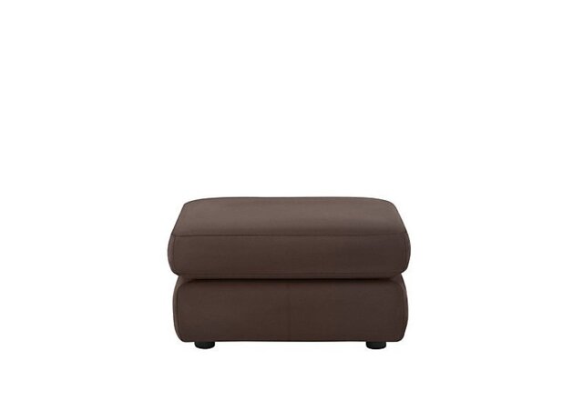 G Plan - Avon Leather Storage Footstool - Capri Oak