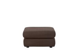 G Plan - Avon Leather Storage Footstool - Capri Oak