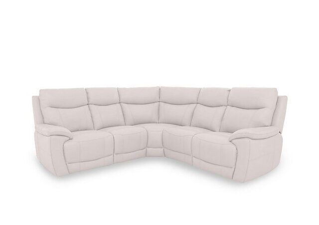 Sloane Leather Large Corner Sofa with Power Recliner - Cotton - Sofas and Armchairs - In Time for Christmas