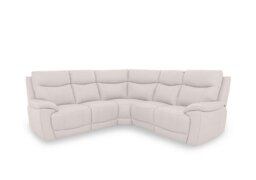 Sloane Leather Large Power Recliner Corner Sofa - Cotton