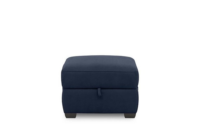 Brescia Fabric Storage Footstool - R330 Steel Blue