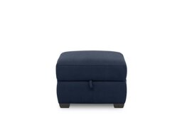 Brescia Fabric Storage Footstool - R330 Steel Blue