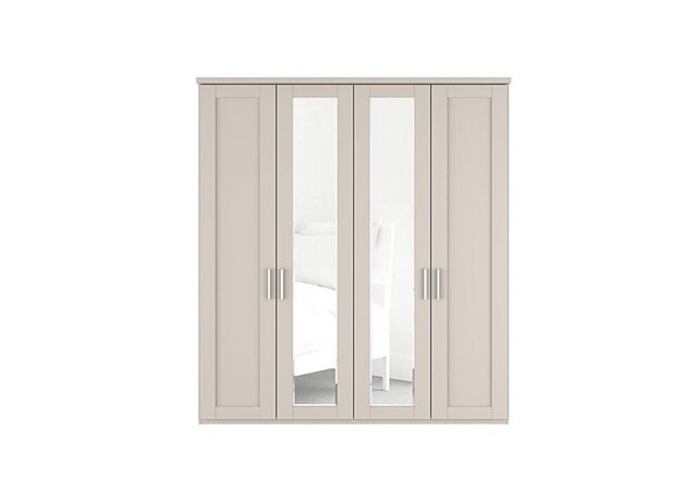 Wiemann - Kempton 4 Door Hinged Wardrobe with Mirrors - Champagne