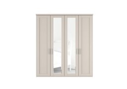 Wiemann - Kempton 4 Door Hinged Wardrobe with Mirrors - Champagne