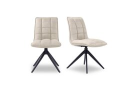 Luno Pair of Swivel Dining Chairs