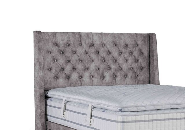 Sleepeezee - Pinnacle Floor Standing Headboard - Double - Dapple Silver