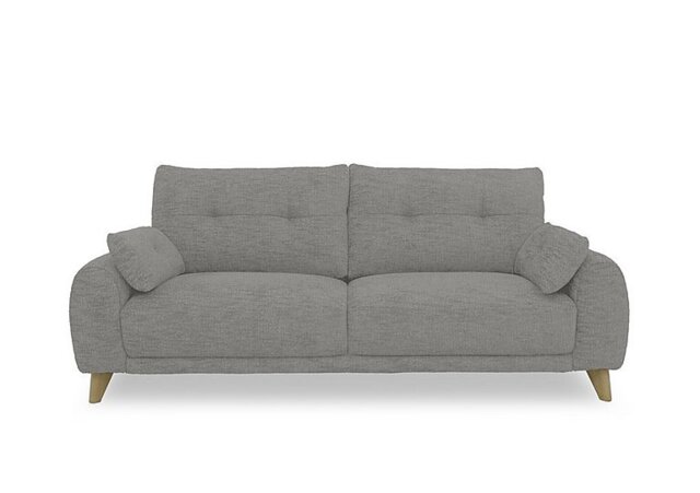 Malmo Fabric 3 Seater Sofa - Silver Grey