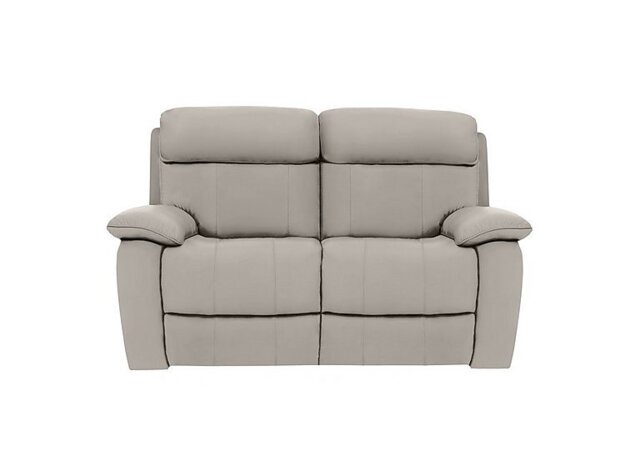 World of Leather - Moreno 2 Seater BV Leather Power Recliner Sofa with Power Headrests - Silver Grey