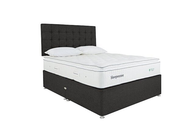 Sleepeezee - Natural Touch 2000 Pillowtop Divan Set with 4 Drawers - Small Double - Tweed Charcoal
