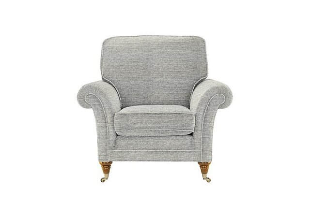 Parker Knoll - Burghley Fabric Armchair - Caledonian Silver