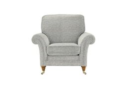 Parker Knoll - Burghley Fabric Armchair - Caledonian Silver