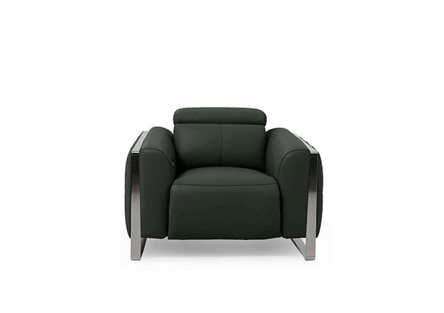Gisella Leather Power Recliner Chair with Power Headrest - Oslo Pine