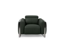 Gisella Leather Power Recliner Chair with Power Headrest - Oslo Pine