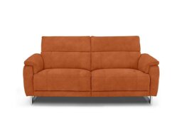 Moet 3 Seater Fabric Power Recliner Sofa with Telescopic Headrests - Dexter Pumpkin