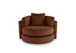 Primrose Swivel Chair - Burnt Orange