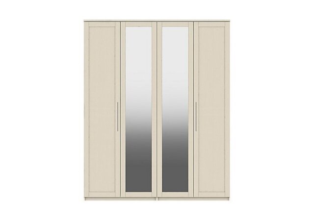 London Bedrooms - Fenchurch 4 Door Tall Wardrobe with Mirrors - Champagne
