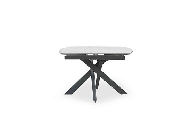 Warrior Crystal White Swivel Extending Dining Table - In Time for Christmas