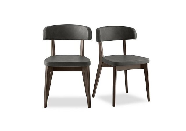 Connubia - Siren Pair of Smoke Wooden Leg Dining Chairs