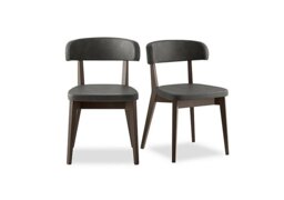 Connubia - Siren Pair of Smoke Wooden Leg Dining Chairs