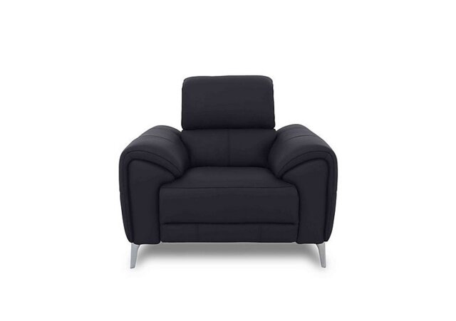 Vino Leather Power Recliner Chair with Power Headrest and Heated Seat - Lavender Grey
