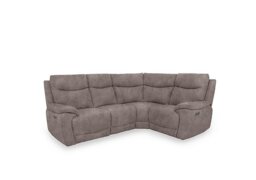 Sloane Fabric Small Right Hand Facing Corner Sofa with Power Recliner - Marble Charcoal Grey