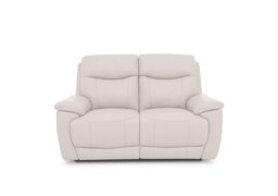 Sloane Leather 2 Seater Power Recliner Sofa with Power Headrests - Cotton